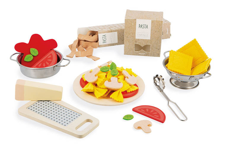 Janod Filcowy zestaw makaronów do gotowania 58el 3+