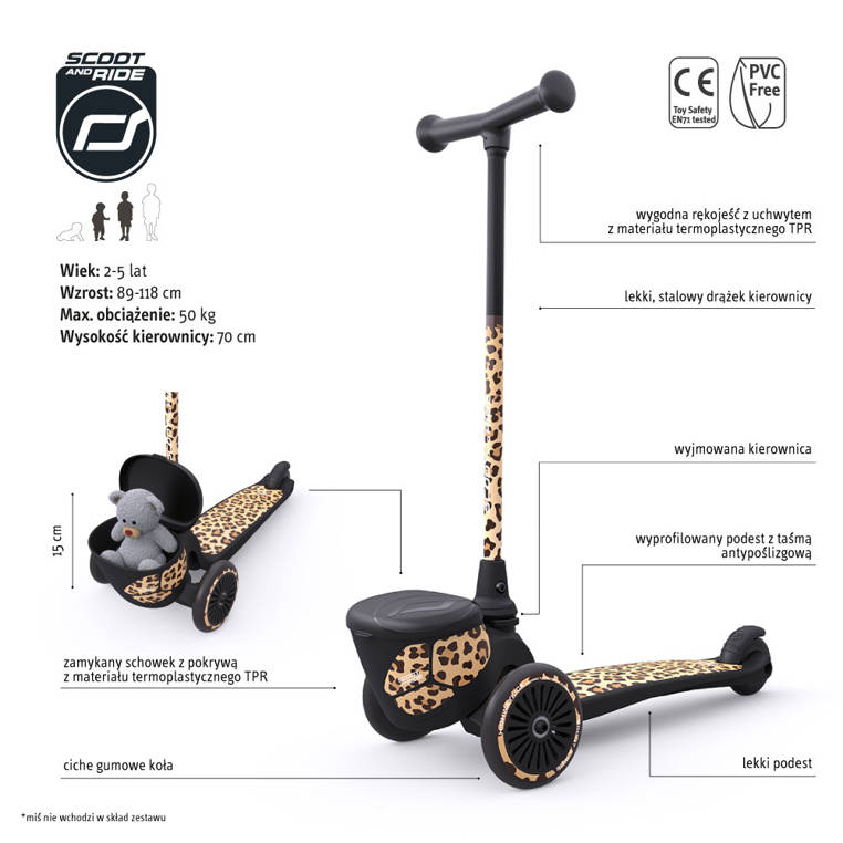 Scoot & Ride Hulajnoga Leopard 2+ Lifestyle