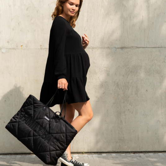 Childhome Torba Family Bag Pikowana Czarna - Praktyczna dla Rodziny