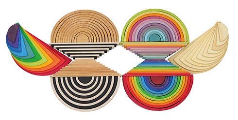 Grimms Płyty do Budowania Czarno-Białe Naturalne 11el 3+