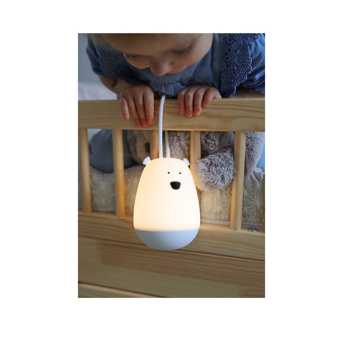 Rabbit&Friends Miś Lampka Nocna LED 0+ | Zawieszana