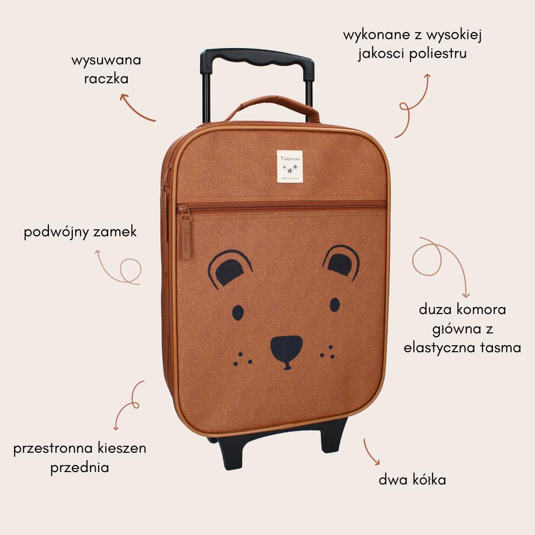 KIDZROOM  Walizka dla dzieci Big Teddy Bear brown