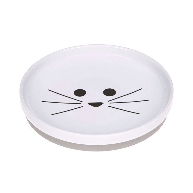 Lassig Talerz porcelanowy Little Chums Kot 3+