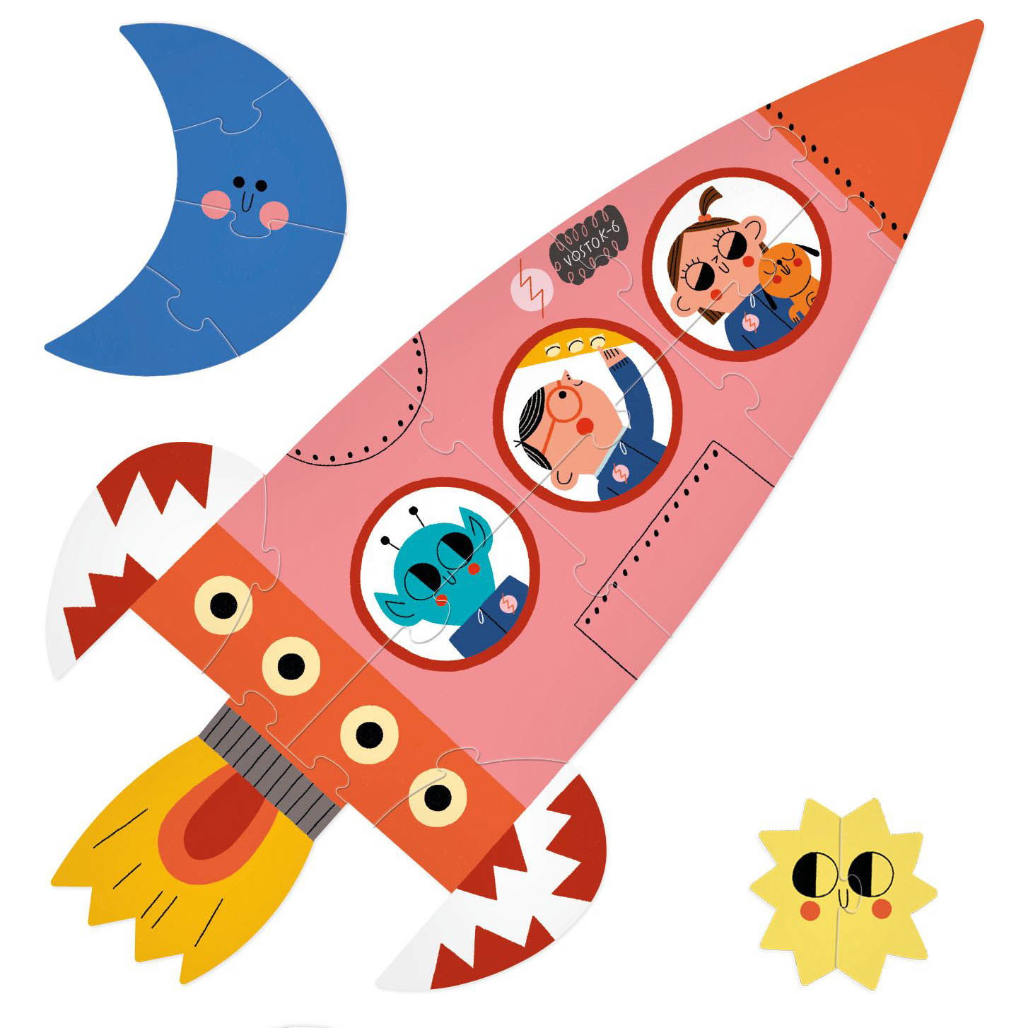 Londji, Puzzle dla dzieci progresywne Walentyna w kosmosie