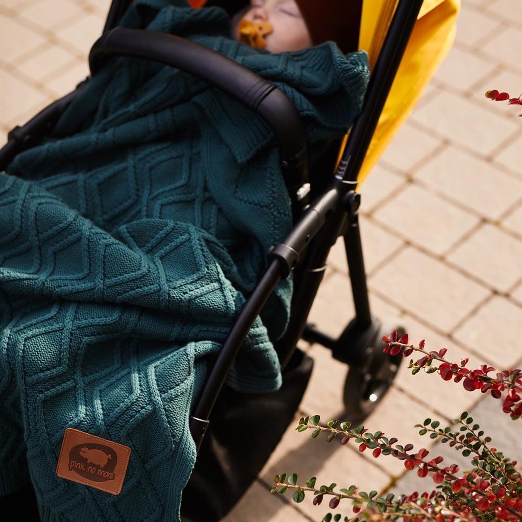 Pink no more Koc z merino Cosy Green 60x80cm