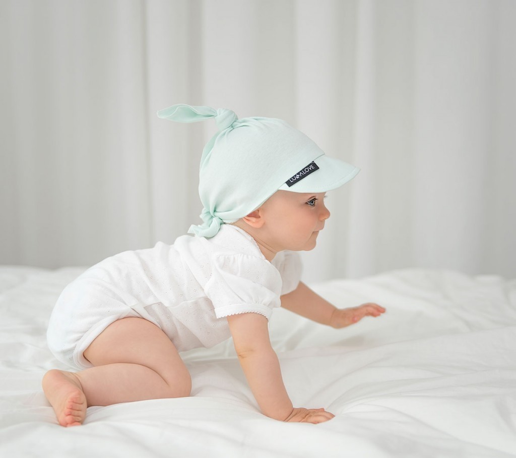 Lullalove Chustka z daszkiem herbs blue 0+