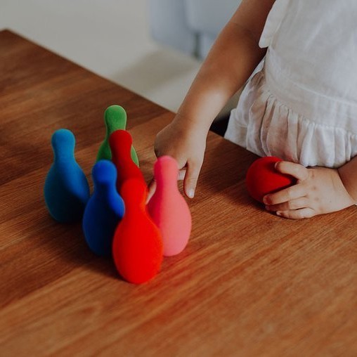 Rubbabu Zestaw Kręgle Sensoryczne 6 el. 1+