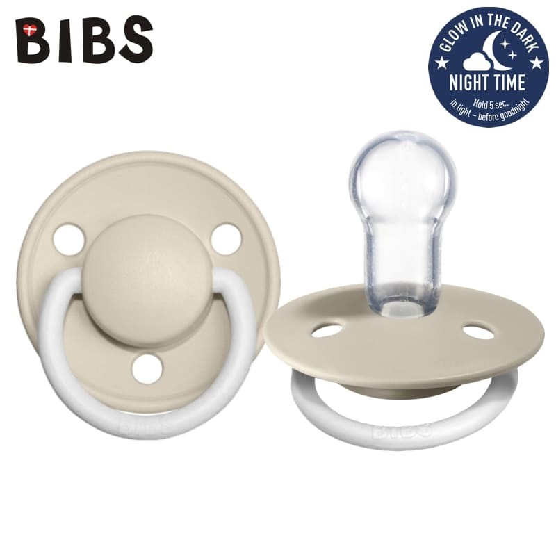 BIBS Smoczek De Lux Vanilla Night Silikonowy ONE SIZE