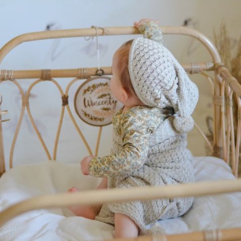 My Memi Kocyk bambusowy z kapturkiem 90x90 beige 0+