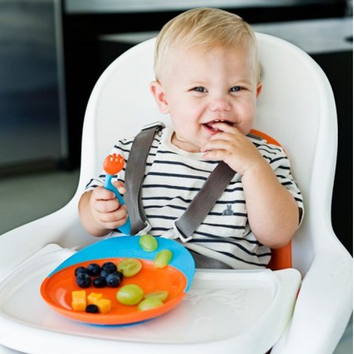 Boon Talerz Zapobiegający Okruchom Zielony/Niebieski 6m+