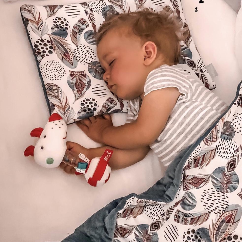 Mom's Care Grzechotka Momsik Drewniana dla niemowląt 0+