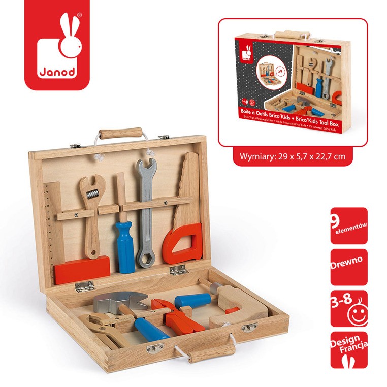 Janod, Walizka z narzędziami Brico ‘Kids 
