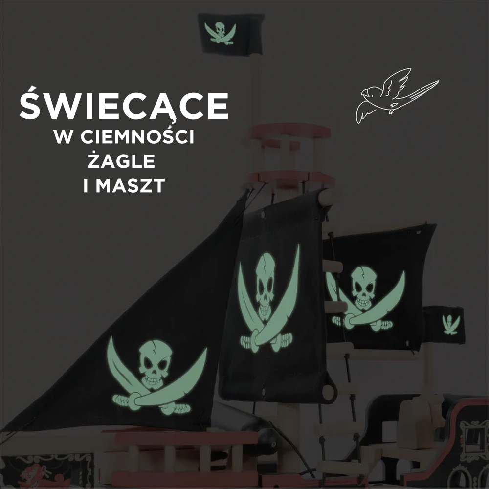 Le Toy Van – Drewniany statek piracki Barbarossa FSC 3+