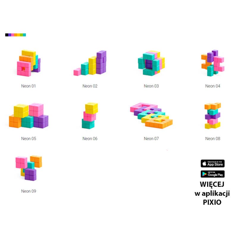Pixio Klocki Neon Abstract Series 60el 6+