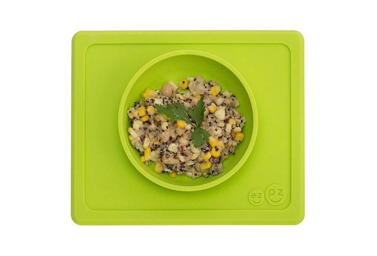 EZPZ Miseczka z Podkładką 2w1 Mini Bowl Zielona