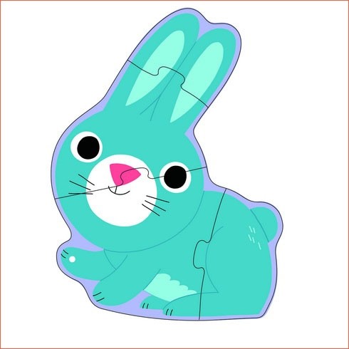 Djeco Puzzle Postacie Zajączek 9 el. 3+