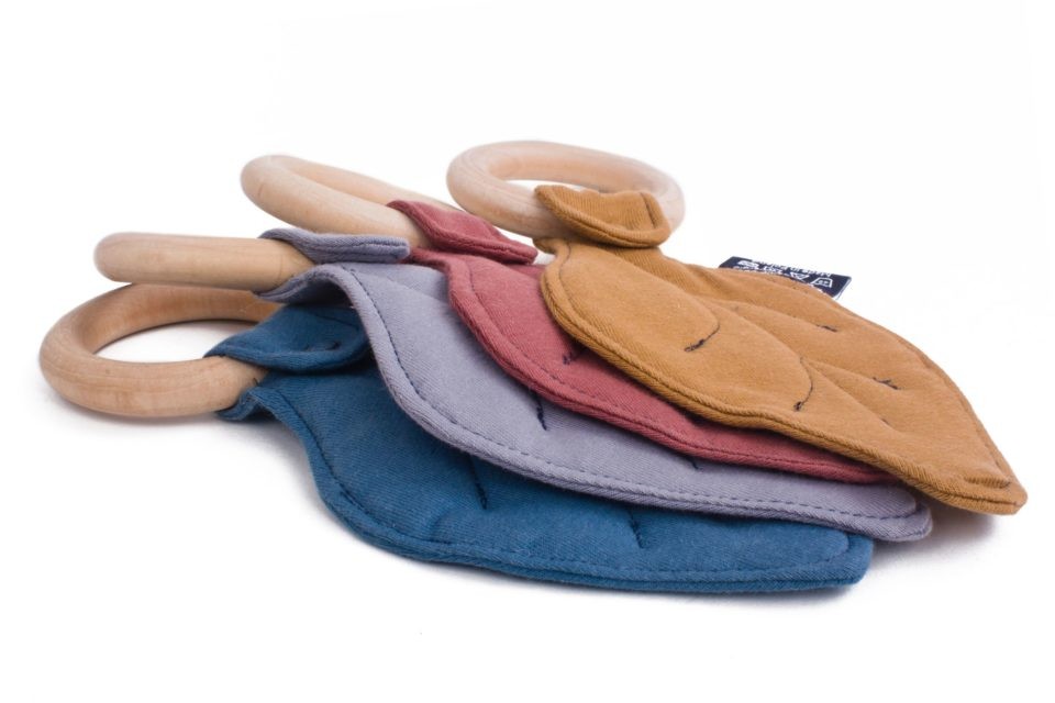 Poofi Gryzak klonowy liść musztarda 0+