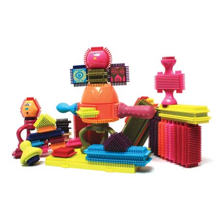 Klocki Jeżyki Btoys z buźkami 75 el. 2+