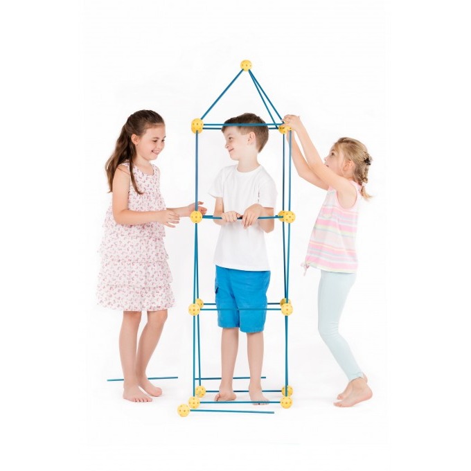 Zwariowany namiot żółto - niebieski