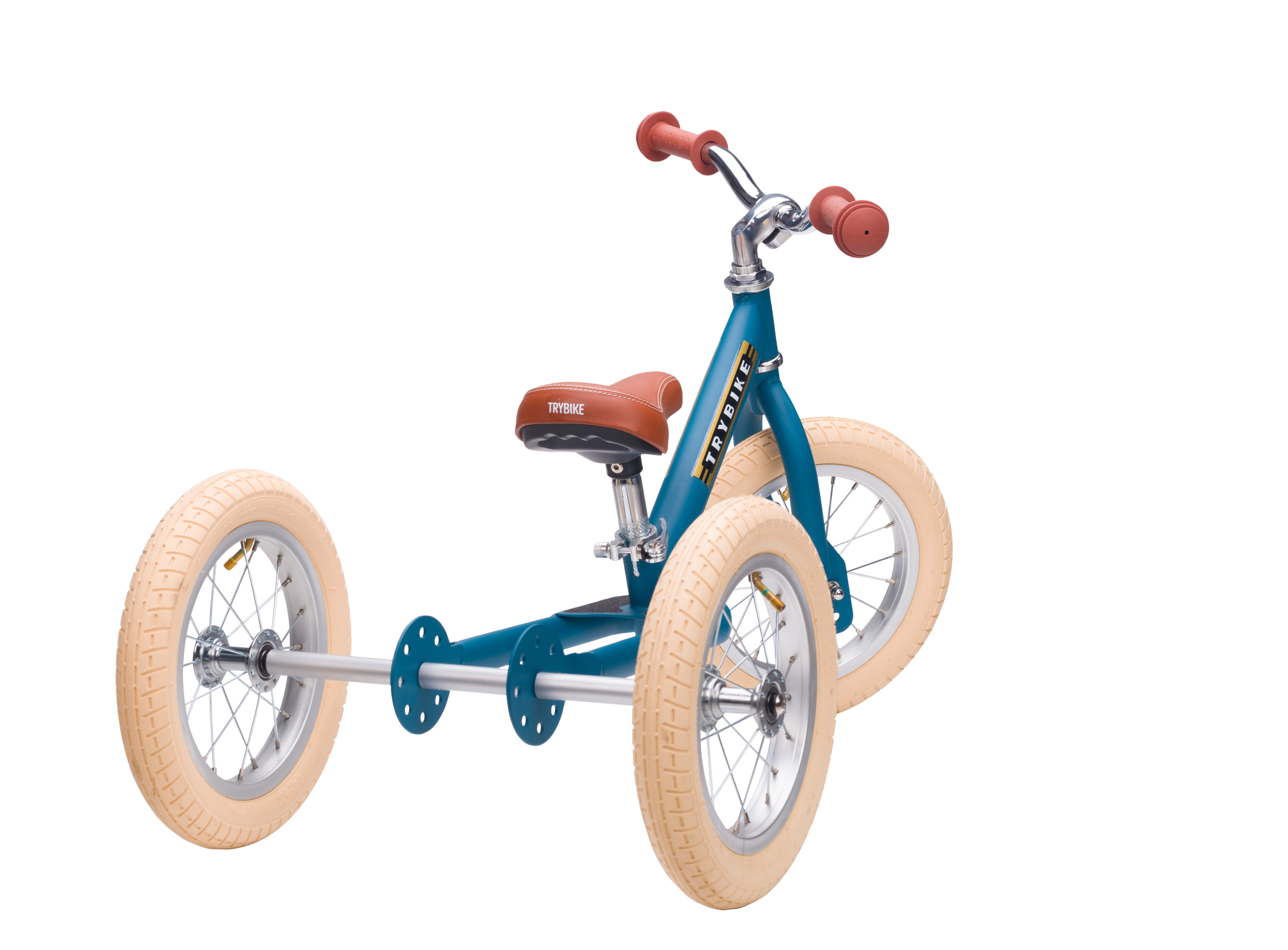 Trybike Pierwszy rowerek trójkołowy dziecięcy biegowy 2w1 niebieski balans 