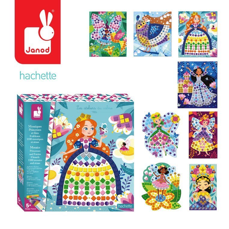 Janod, Zestaw kreatywny Mozaika Księżniczki i wróżki 5+