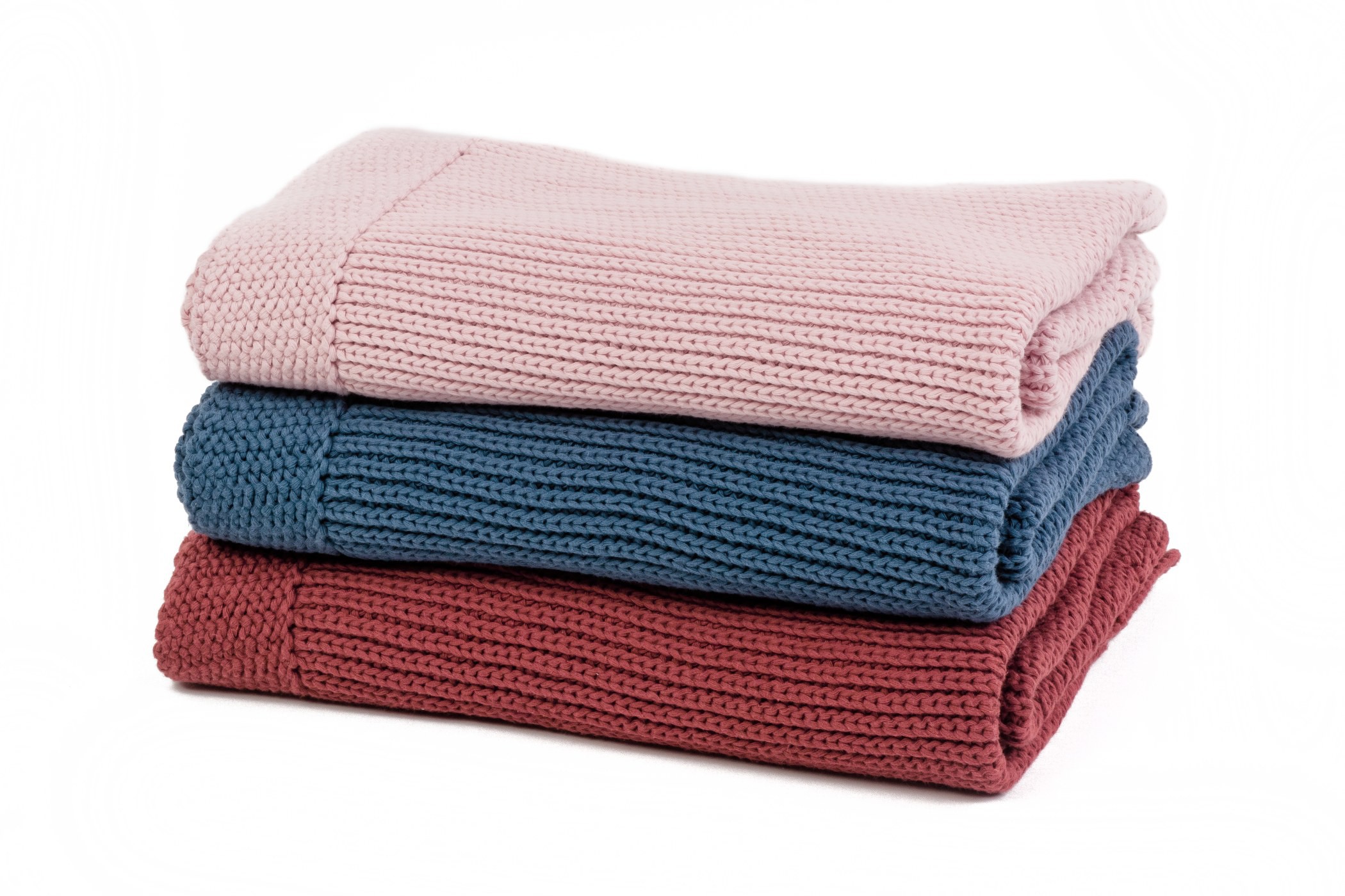 Poofi Tkany Kocyk Bawełna Organiczna VINTAGE PINK 0+