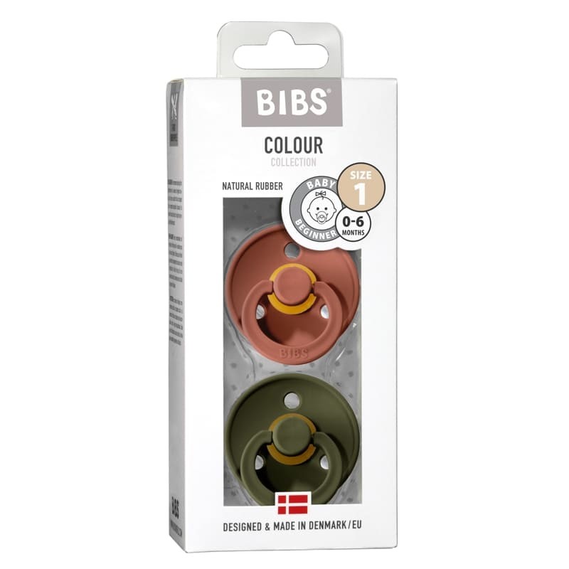 Bibs, 2-Pack Woodchuck & Green Hunter S Smoczek uspokajający kauczuk Hevea