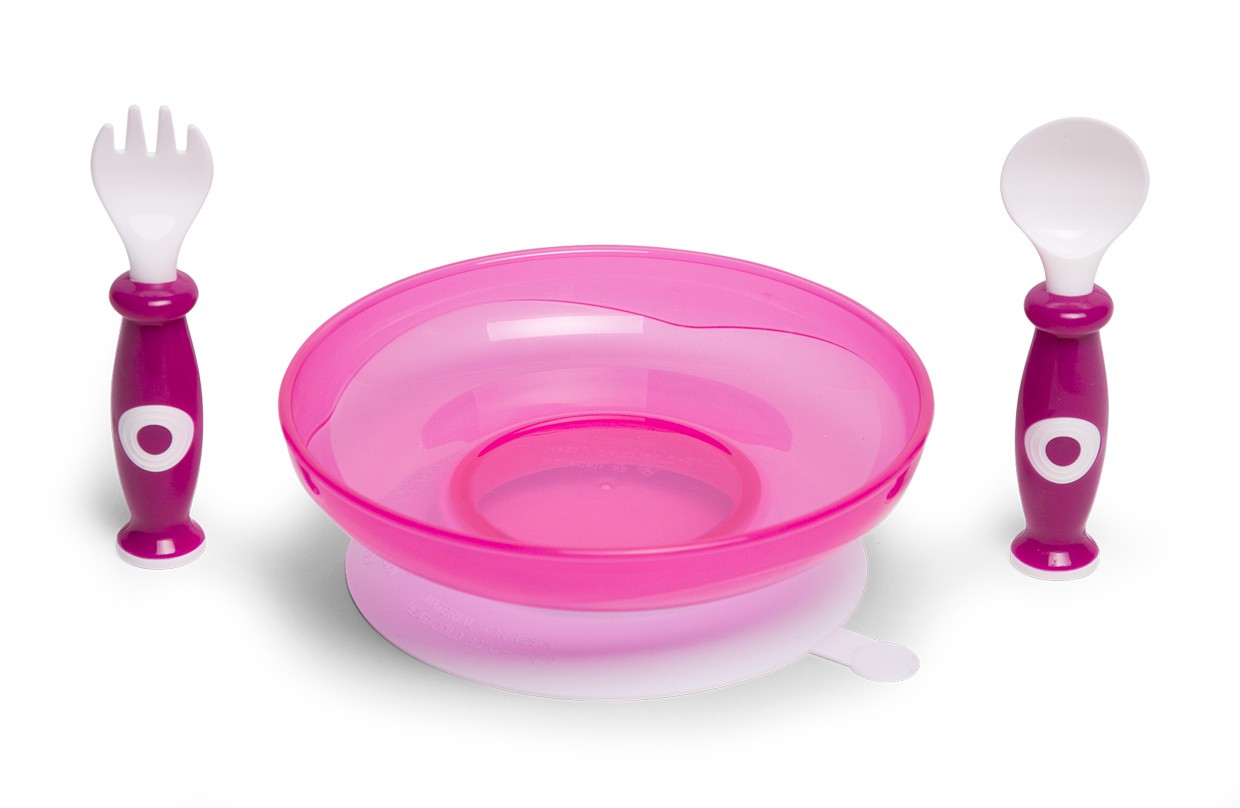 Childhome Termiczny Zestaw Obiadowy Różowy 12m+