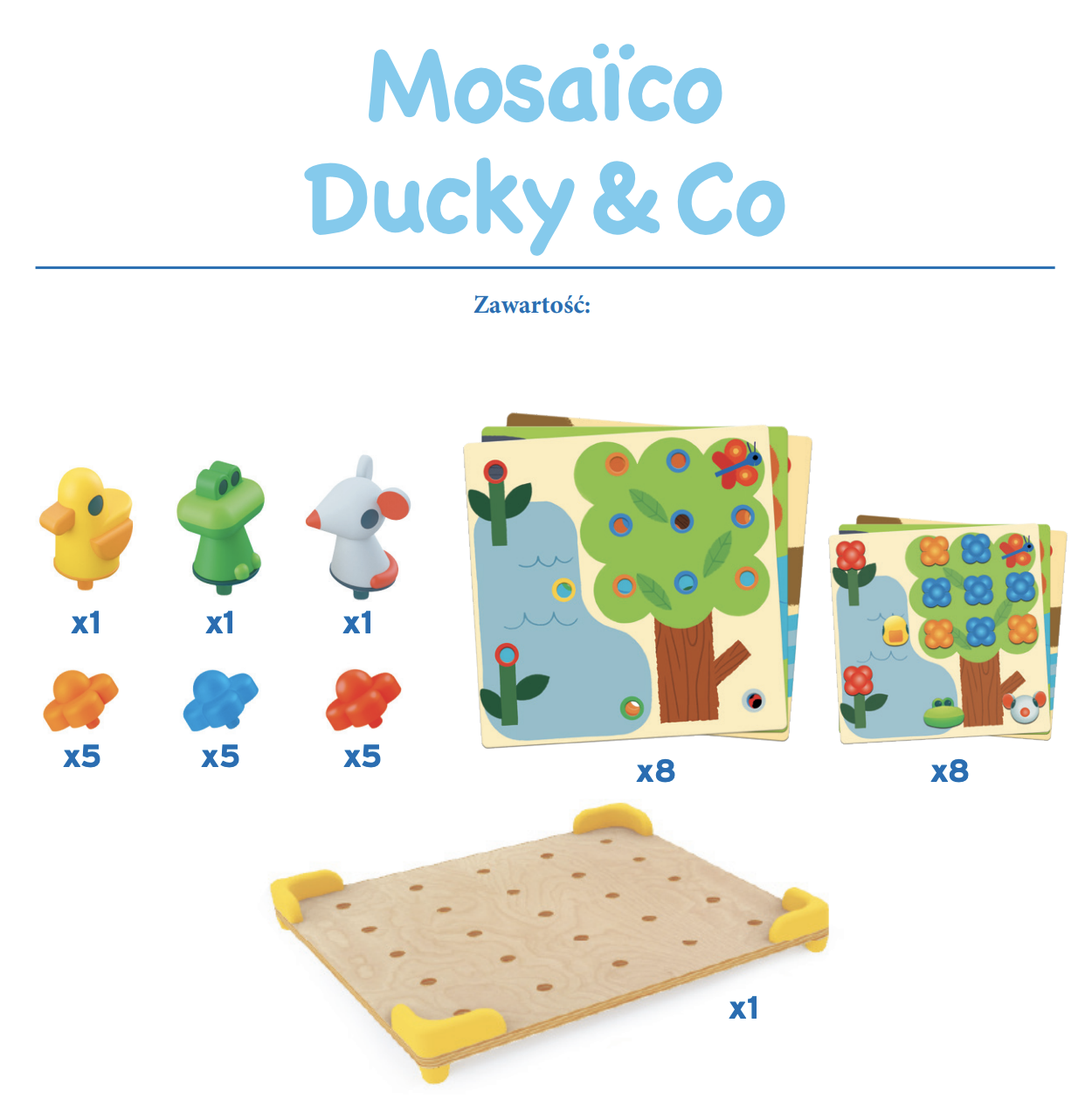 Djeco Mozaika Kolorowe Obrazki Ducky 2+