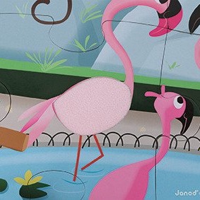 Janod, puzzle sensoryczne 20 elementów Wycieczka do zoo