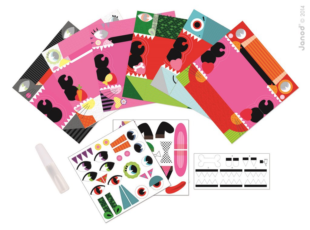 Janod Zestaw Kreatywny Origami Kolorowe Zwierzątka 6+ lat