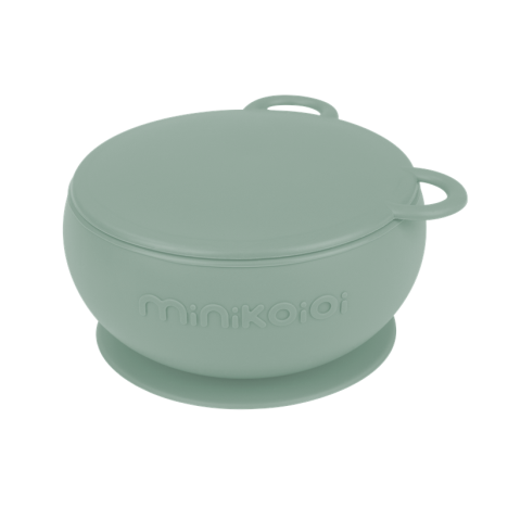 MINIKOIOI Miseczka silikonowa z przyssawką River Green 6m+