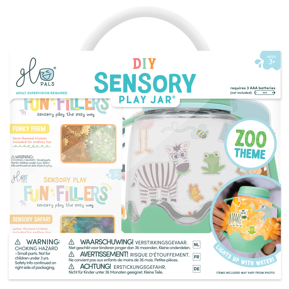 Glo Pals Zestaw Sensoryczny DIY Sensory Jar Zoo 3+ + naklejki gratis