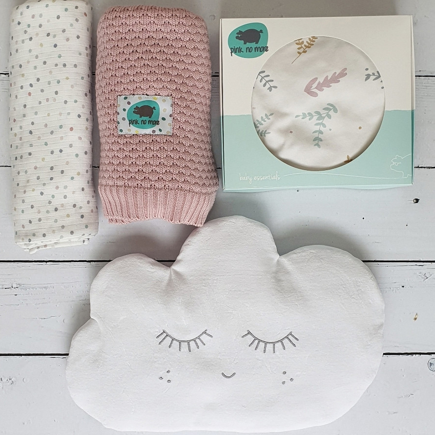 Koc bawełniano-bambusowy Pink No More Bubble Dusty Pink 100x80cm