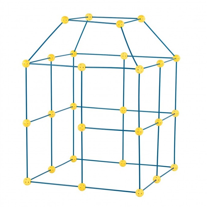 Zwariowany namiot żółto - niebieski