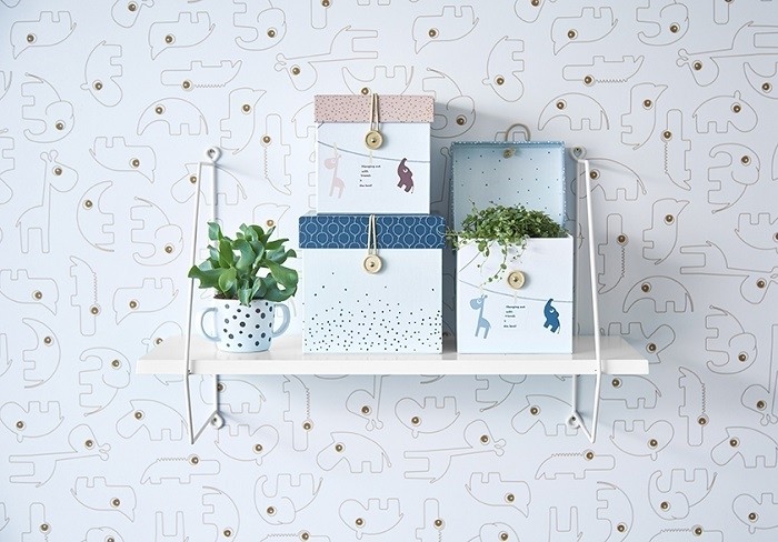 Done by Deer Pudełka Małe 2 szt. Blue - Organizacja Pokoju Dziecięcego