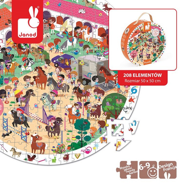 Janod Puzzle Obserwacyjne Stadnina 48el 3+