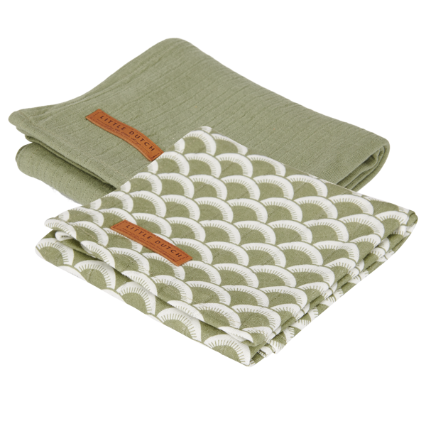 Little Dutch Otulacze 70x70cm (2 szt.) Sunrise/Pure Olive