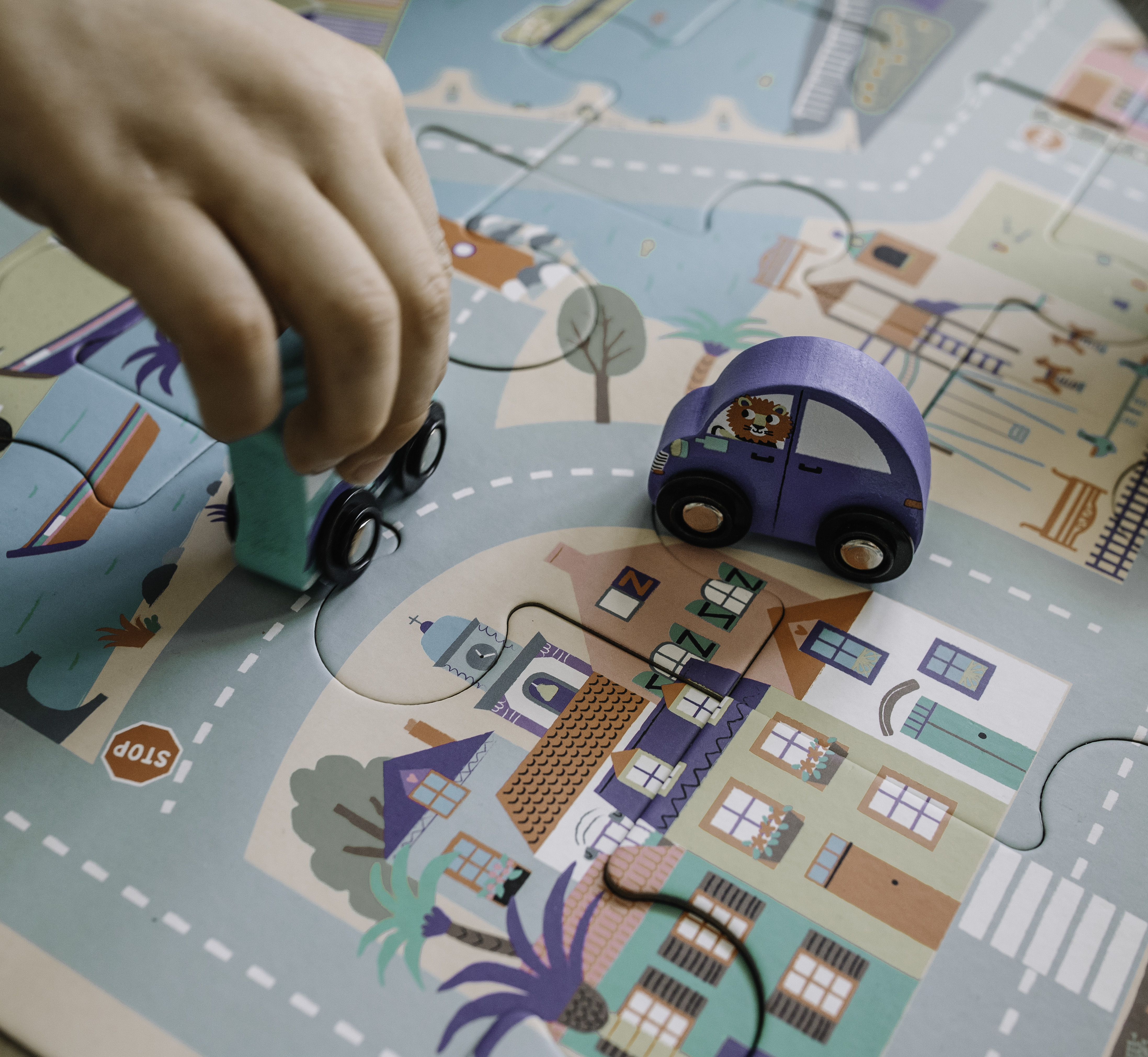 Auzou Puzzle Duże Miasto z Autkami 3+