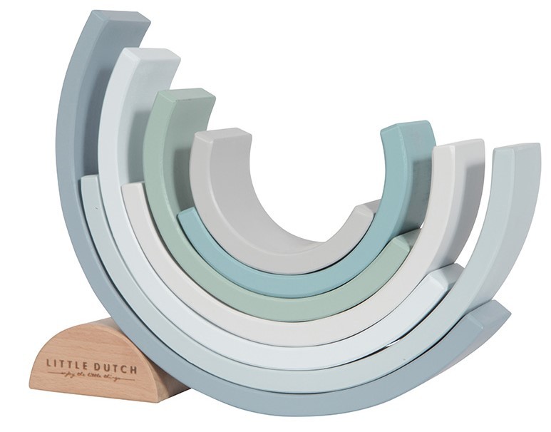 Little Dutch Tęcza Drewniana Błękitna 8el 1+