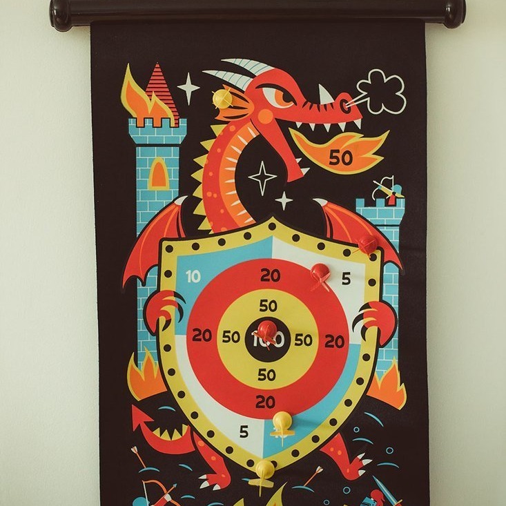 Janod Magnetyczna gra w rzutki Smoki 3+