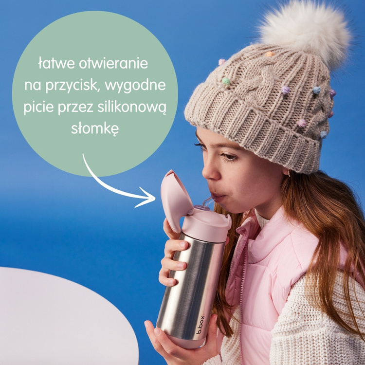 b.box Bidon Termiczny ze Słomką Blush Crush 500 ml