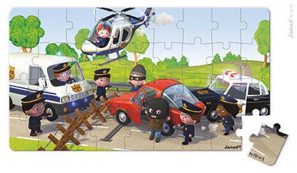 Janod Puzzle 2w1 Radiowóz Pawła 3+ lat