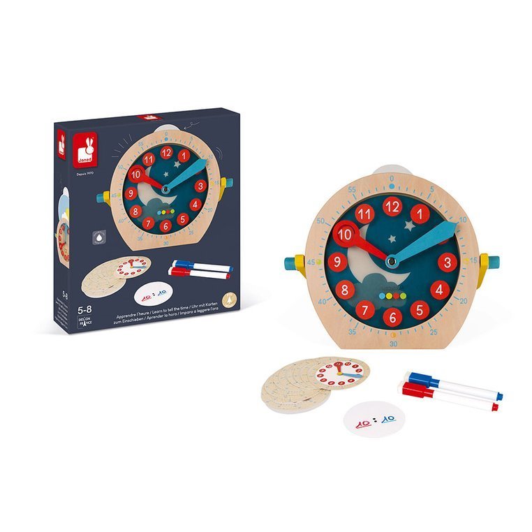 Janod, Drewniany zegar do nauki o czasie Essentiel