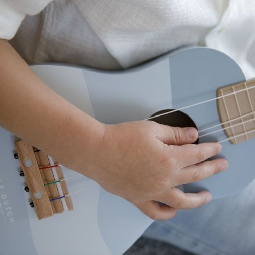 Little Dutch Gitara Błękitna Drewniana 18m+