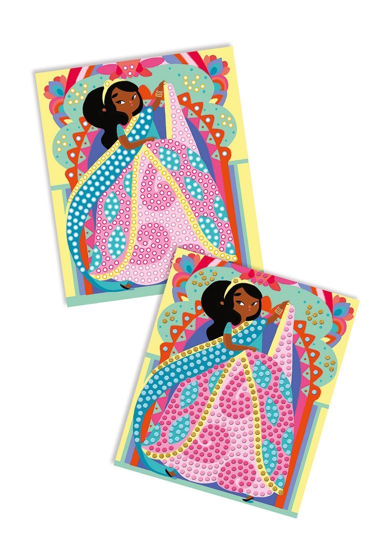 Janod Zestaw Kreatywny Mozaika Księżniczki 7+