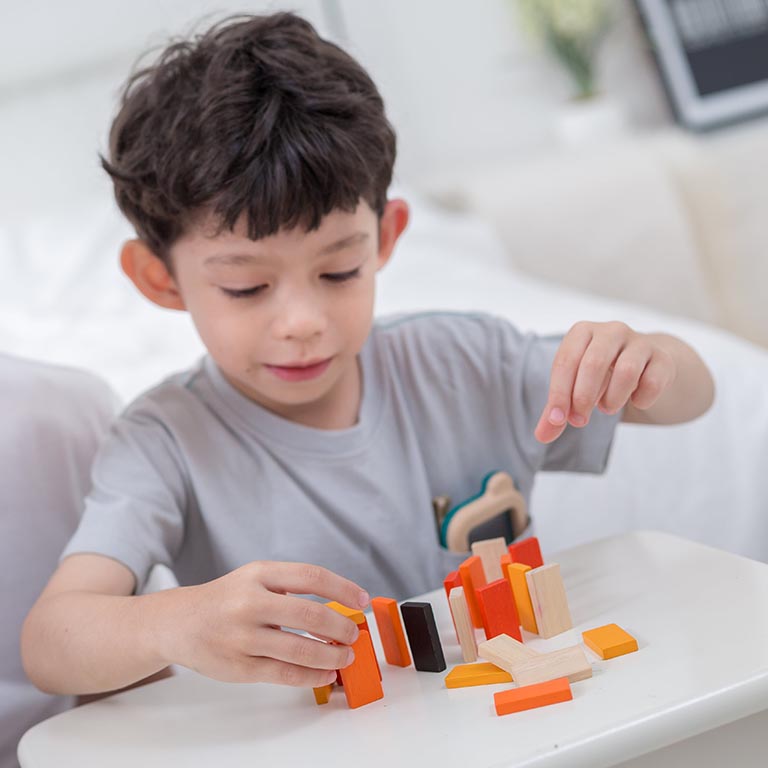 Plan Toys Mini Domino Wyścig Klocków 22el 3+