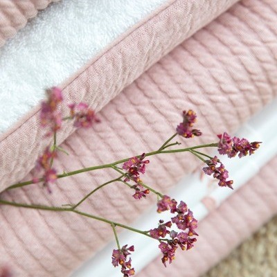 Little Dutch Śpiworek bawełniany Pure pink 110 cm