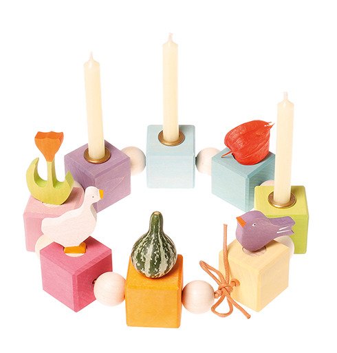 Grimm's Drewniane Urodzinowe Kostki - Dekoracja 1+