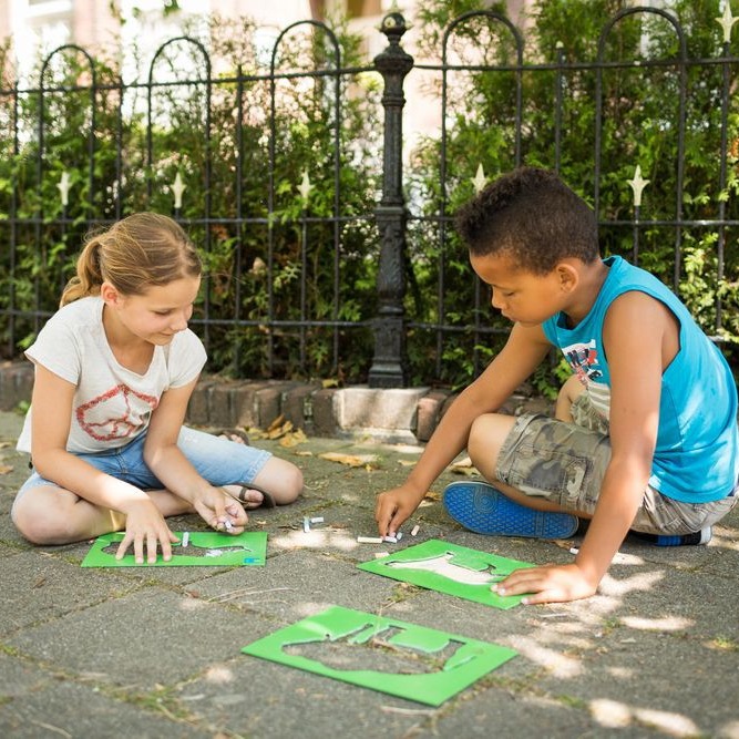 Szablony Zwierząt z Kredą 3+ | Edukacyjna Zabawa